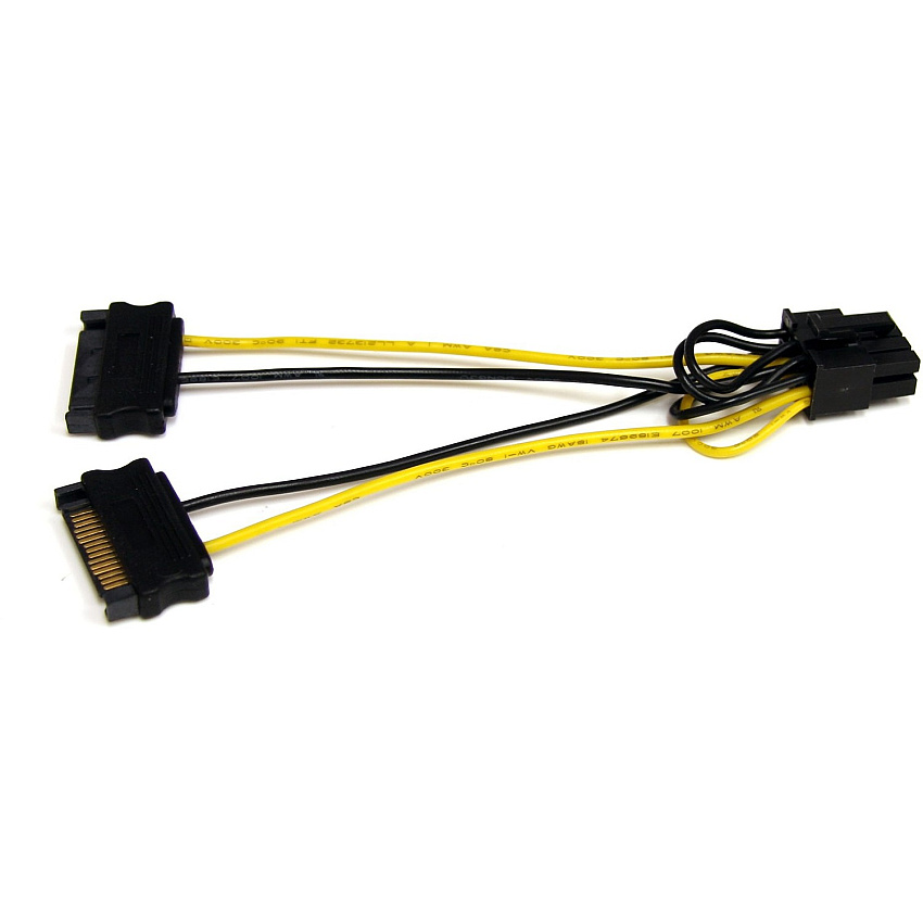 StarTech 6in SATA Power to 8 Pin PCI Express Video Card Power Cable Adapter (SATPCIEX8ADP)