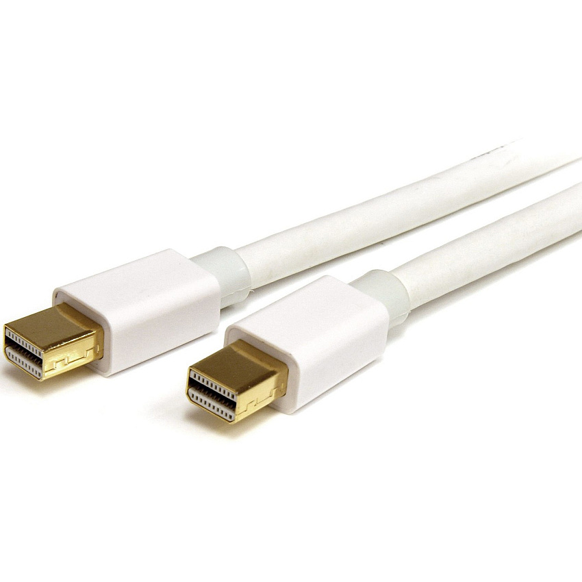 StarTech 3ft (1m) Mini DisplayPort Cable, 4K x2K Ultra HD Video, Mini DisplayPort 1.2 Cable, Mini DP Cable for Monitor, White mDP Cord (MDPMM1MW)