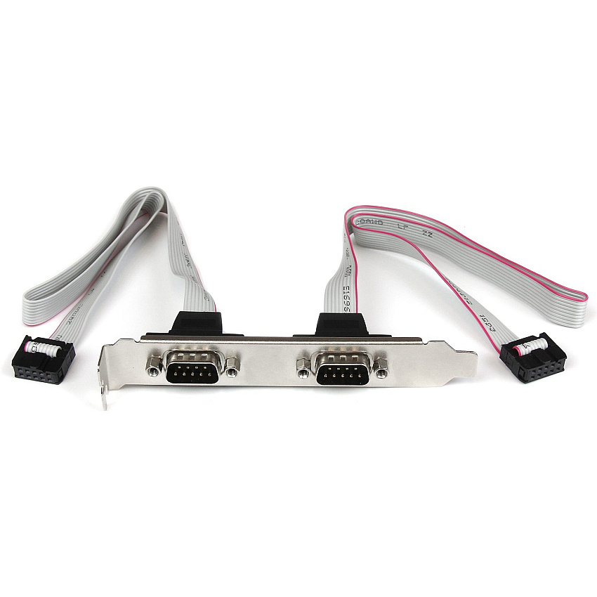 StarTech 2 Port 16in DB9 Serial Port Bracket to 10 Pin Header (PLATE9M2P16)