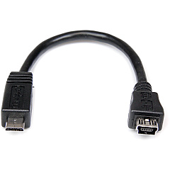 StarTech 6in Micro USB to Mini USB Adapter Cable M/F (UUSBMUSBMF6)