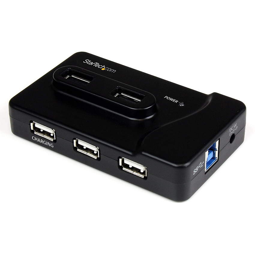 StarTech 6 Port USB 3.0 / USB 2.0 Combo Hub with 2A Charging Port - 2x USB 3.0 & 4x USB 2.0 (ST7320USBC)