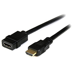 StarTech 2m HDMI Extension Cable, HDMI Male to Female Cable, 4K HDMI Cable Extender, 4K UHD HDMI Cable with Ethernet M/F, HDMI 1.4 (HDEXT2M)