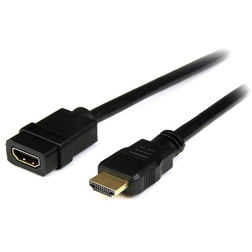 StarTech 2m HDMI Extension Cable, HDMI Male to Female Cable, 4K HDMI Cable Extender, 4K UHD HDMI Cable with Ethernet M/F, HDMI 1.4 (HDEXT2M)
