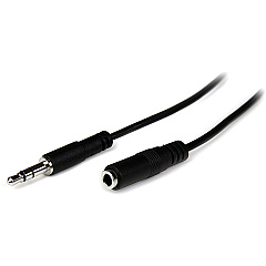 StarTech 1m Slim 3.5mm Stereo Extension Audio Cable - M/F (MU1MMFS)