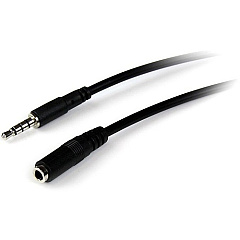 StarTech 2m 3.5mm 4 Position TRRS Headset Extension Cable - M/F (MUHSMF2M)