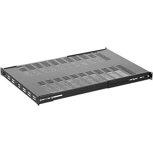 StarTech 1U Adjustable Mounting Depth Vented Rack Mount Shelf - Heavy Duty Fixed Rack Shelf - 250lbs / 113kg (ADJSHELFHDV)
