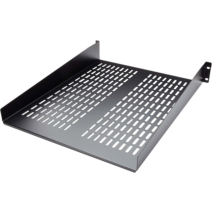 StarTech 2U 22in Vented Rack Mount Shelf - Fixed Server Rack Cabinet Shelf - 50lbs / 22kg (CABSHELF22V)