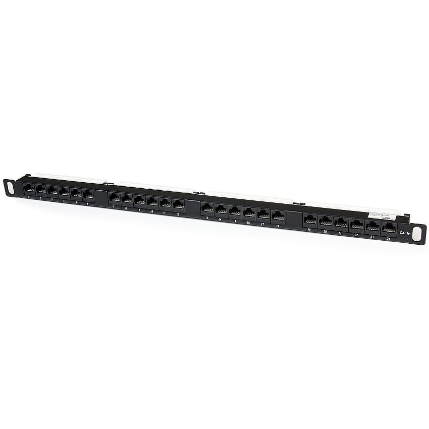 StarTech 24 Port 0.5U Cat5e Patch Panel - RJ45 Ethernet Rackmount Cat 5e 110 Patch Panel (PANELHU24)