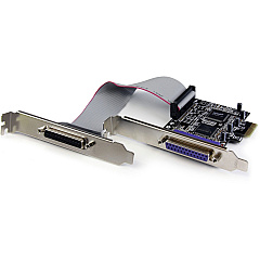 StarTech 2 Port PCI Express / PCI-e Parallel Adapter Card - IEEE 1284 with Low Profile Bracket (PEX2PECP2)