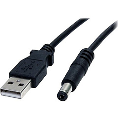 StarTech 2m USB to Type M Barrel Cable - USB to 5.5mm 5V DC Cable (USB2TYPEM2M)