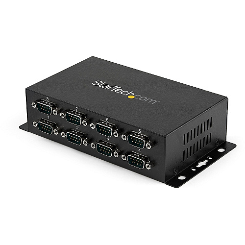 StarTech USB to Serial Adapter Hub - 8 Port - Industrial - Wall Mount - Din Rail - COM Port Retention - FTDI USB to RS232 (ICUSB2328I)