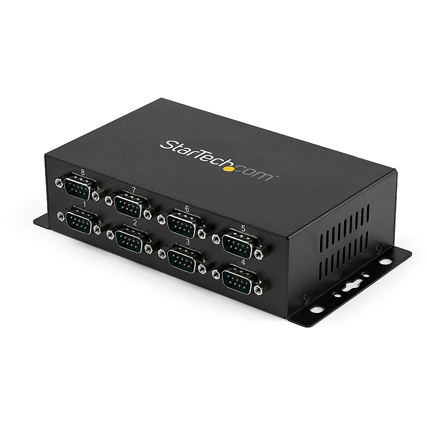 StarTech USB to Serial Adapter Hub - 8 Port - Industrial - Wall Mount - Din Rail - COM Port Retention - FTDI USB to RS232 (ICUSB2328I)