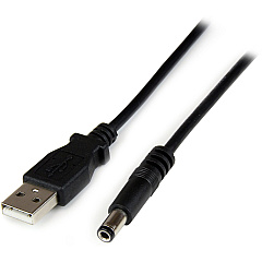 StarTech 1m USB to Type N Barrel 5V DC Power Cable - USB A to 5.5mm DC (USB2TYPEN1M)