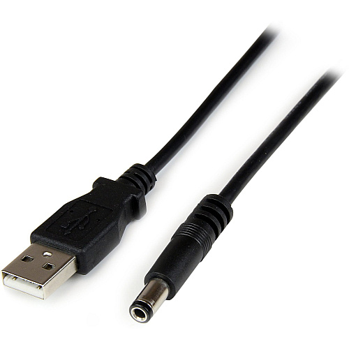 StarTech 1m USB to Type N Barrel 5V DC Power Cable - USB A to 5.5mm DC (USB2TYPEN1M)