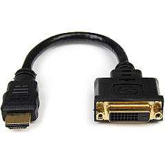 StarTech 8in HDMI to DVI-D Video Cable Adapter - HDMI Male to DVI Female (HDDVIMF8IN) StarTech 8in HDMI to DVI-D Video Cable Adapter - HDMI Male to DVI Female (HDDVIMF8IN)