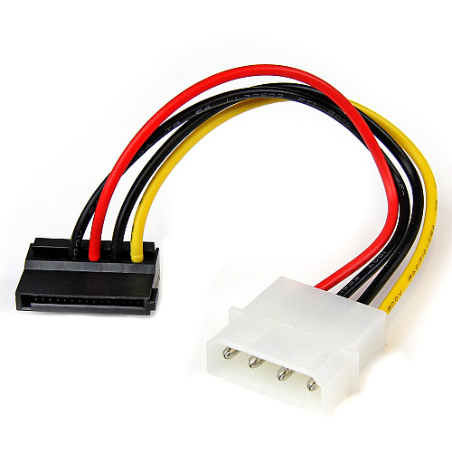 StarTech 6in 4 Pin LP4 to Left Angle SATA Power Cable Adapter (SATAPOWADPL)