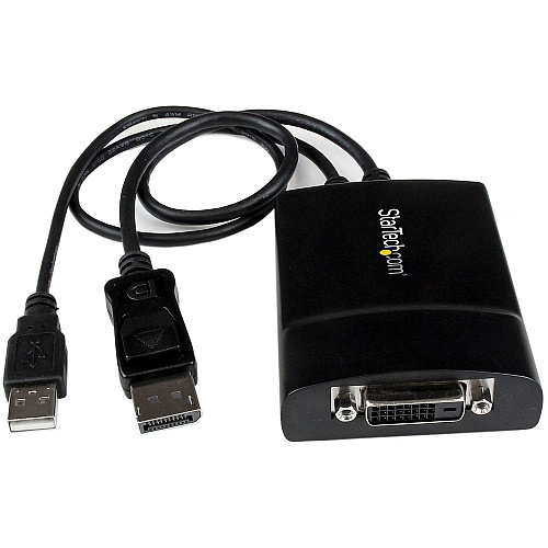 StarTech DisplayPort to DVI Dual Link Active Adapter, DisplayPort to DVI-D Adapter/Video Converter 2560x1600 60Hz, DP to DVI Adapter (DP2DVID2)