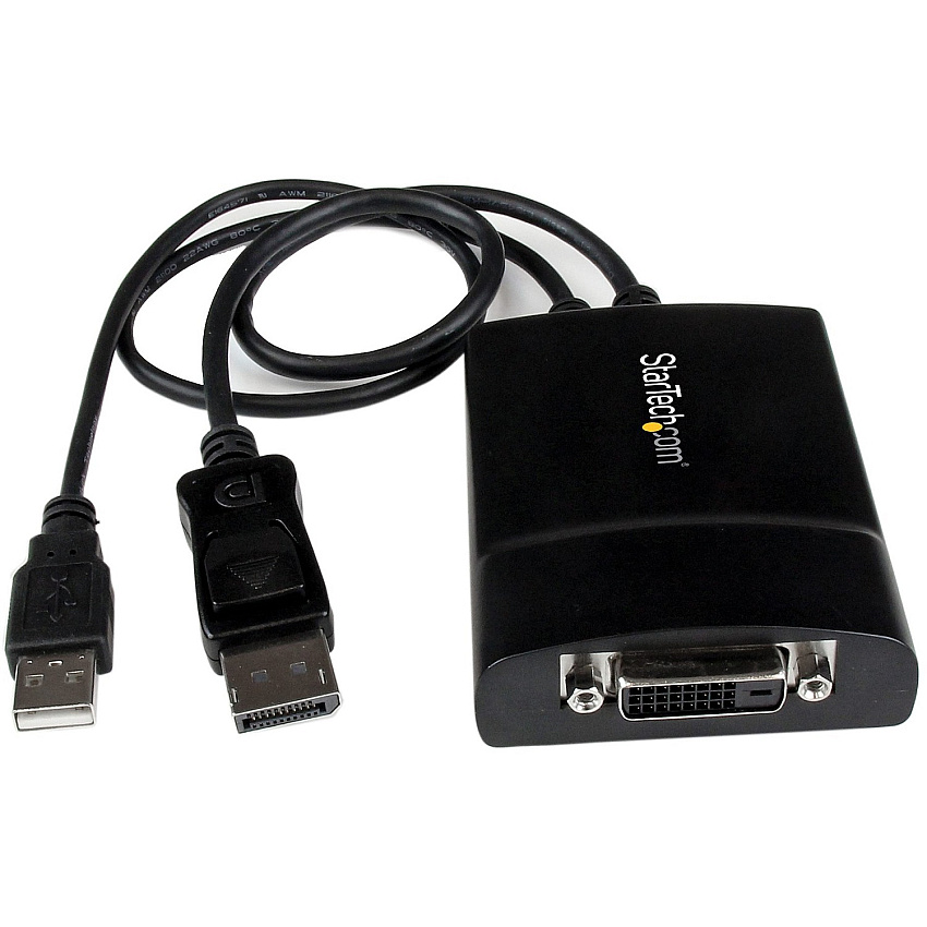 StarTech DisplayPort to DVI Dual Link Active Adapter, DisplayPort to DVI-D Adapter/Video Converter 2560x1600 60Hz, DP to DVI Adapter (DP2DVID2)