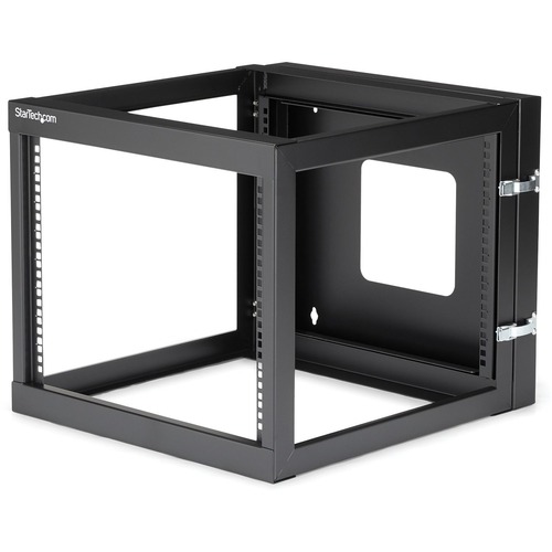 StarTech 8U 22in Depth Hinged Open Frame Wallmount Server Rack (RK819WALLOH)