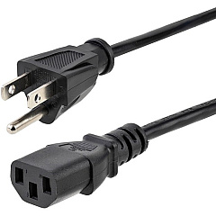 StarTech 3ft (1m) Heavy Duty Power Cord, NEMA 5-15P to C13, 15A 125V, 14AWG, Replacement AC Computer Power Cord, PC Power Supply Cable (PXT101143)