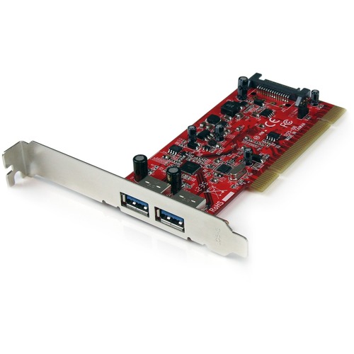 StarTech 2 Port PCI SuperSpeed USB 3.0 Adapter Card with SATA Power (PCIUSB3S22)