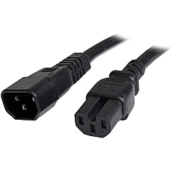 StarTech 6ft (1.8m) Heavy Duty Extension Cord, IEC C14 to IEC C15 Black Extension Cord, 15A 125V, 14AWG, Heavy Gauge Power Cable (PXTC14C156) StarTech 6ft (1.8m) Heavy Duty Extension Cord, IEC C14 to IEC C15 Black Extension Cord, 15A 125V, 14AWG, Heavy Gauge Power Cable (PXTC14C156)