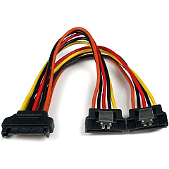 StarTech 6in Latching SATA Power Y Splitter Cable Adapter - M/F (PYO2LSATA)