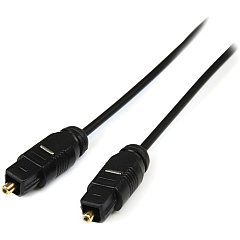 StarTech 15 ft Thin Toslink Digital Optical SPDIF Audio Cable (THINTOS15)