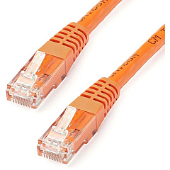 StarTech 100ft CAT6 Ethernet Cable - Orange Molded Gigabit - 100W PoE UTP 650MHz Category 6 Patch Cord UL Certified Wiring/TIA (C6PATCH100OR)