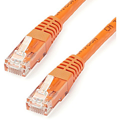 StarTech 15ft CAT6 Ethernet Cable - Orange Molded Gigabit - 100W PoE UTP 650MHz - Category 6 Patch Cord UL Certified Wiring/TIA (C6PATCH15OR)