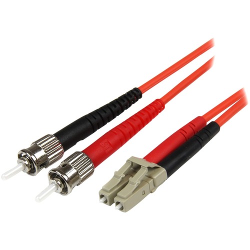 StarTech 5m Fiber Optic Cable - Multimode Duplex 50/125 - LSZH - LC/ST - OM2 - LC to ST Fiber Patch Cable (50FIBLCST5)