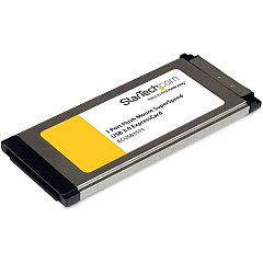 StarTech 1 Port Flush Mount ExpressCard SuperSpeed USB 3.0 Card Adapter with UASP Support (ECUSB3S11)