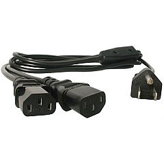 StarTech 6ft (2m) Computer Power Cord Y Splitter, NEMA 5-15P to 2x C13 Y Cable, 10A 125V, 18AWG, AC Power Cord, Monitor Power Cable (PXT101Y) StarTech 6ft (2m) Computer Power Cord Y Splitter, NEMA 5-15P to 2x C13 Y Cable, 10A 125V, 18AWG, AC Power Cord, Monitor Power Cable (PXT101Y)