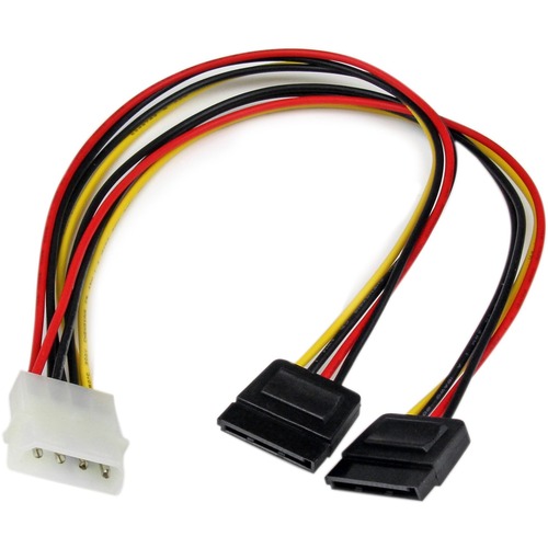 StarTech 12in LP4 to 2x SATA Power Y Cable Adapter (PYO2LP4SATA)