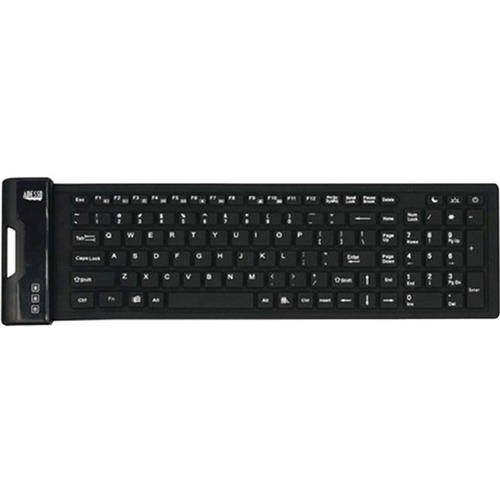 Adesso Antimicrobial Waterproof Flex Keyboard (Compact Size) (AKB222UB)