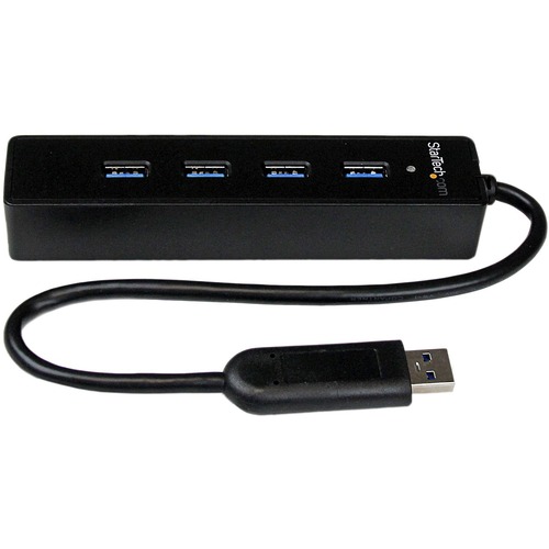 StarTech 4 Port Portable SuperSpeed USB 3.0 Hub with Built-in Cable (ST4300PBU3)