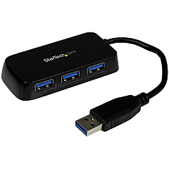 StarTech Portable 4 Port SuperSpeed Mini USB 3.0 Hub - Black (ST4300MINU3B) StarTech Portable 4 Port SuperSpeed Mini USB 3.0 Hub - Black (ST4300MINU3B)