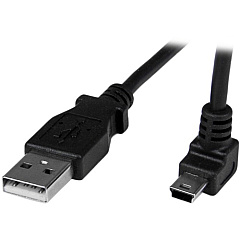 StarTech 1m Mini USB Cable - A to Up Angle Mini B (USBAMB1MU)