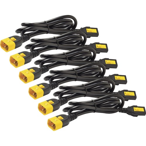 APC Power Cord Kit (6 ea), Locking, C13 to C14, 1.2m, North America (AP8704SNA)