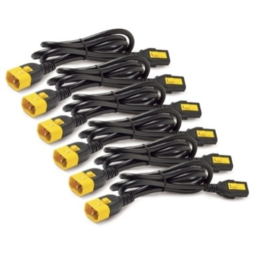 APC Power Cord Kit (6 ea), Locking, C13 to C14, 1.8m, North America (AP8706SNA)