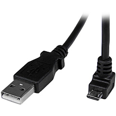 StarTech 2m Micro USB Cable - A to Down Angle Micro B (USBAUB2MD)