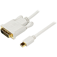 StarTech 3 ft Mini DisplayPort to DVI Adapter Converter Cable - Mini DP to DVI 1920x1200 - White (MDP2DVIMM3W)