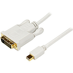 StarTech 6 ft Mini DisplayPort to DVI Adapter Converter Cable - Mini DP to DVI 1920x1200 - White (MDP2DVIMM6W) StarTech 6 ft Mini DisplayPort to DVI Adapter Converter Cable - Mini DP to DVI 1920x1200 - White (MDP2DVIMM6W)