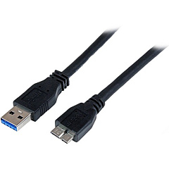 StarTech 1m (3ft) Certified SuperSpeed USB 3.0 A to Micro B Cable - M/M (USB3CAUB1M)