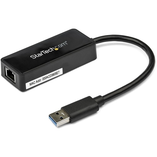StarTech USB 3.0 to Gigabit Ethernet Adapter NIC w/ USB Port - Black (USB31000SPTB)