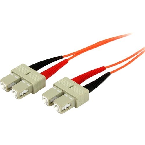 StarTech 3m Fiber Optic Cable - Multimode Duplex 50/125 - OFNP Plenum - SC/SC - OM2 - SC to SC Fiber Patch Cable (50FIBPSCSC3)