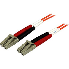 StarTech 2m Fiber Optic Cable - Multimode Duplex 50/125 - OFNP Plenum - LC/LC - OM2 - LC to LC Fiber Patch Cable (50FIBPLCLC2)