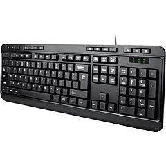 Adesso AKB-132 - Spill-Resistant Multimedia Desktop Keyboard (PS/2) (AKB132PB)