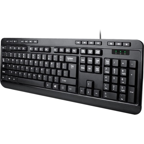 Adesso AKB-132 - Spill-Resistant Multimedia Desktop Keyboard (PS/2) (AKB132PB)