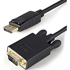 StarTech 3ft (1m) DisplayPort to VGA Cable, Active DisplayPort to VGA Adapter Cable, 1080p Video, DP to VGA Monitor Converter Cable (DP2VGAMM3B)